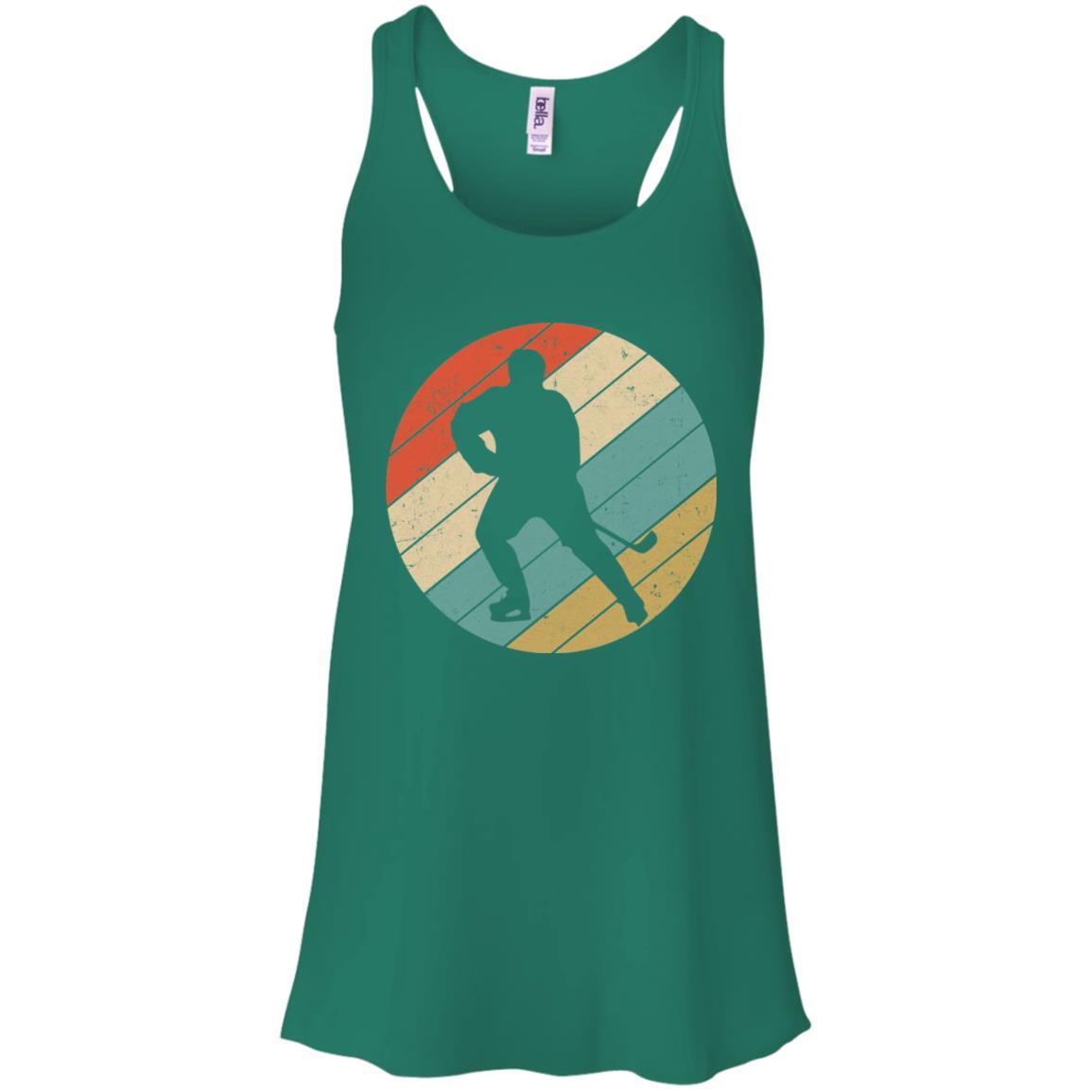 Retro Vintage Hockey Gifts-T-Shirt & Tank Top-Women's Flowy Racerback Tank-Kelly Green