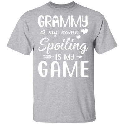 Grammy Is My Name Spoiling Is My Game Funny Mothers Day-T-Shirt & Tank Top-Classic T-Shirt-Sport Grey