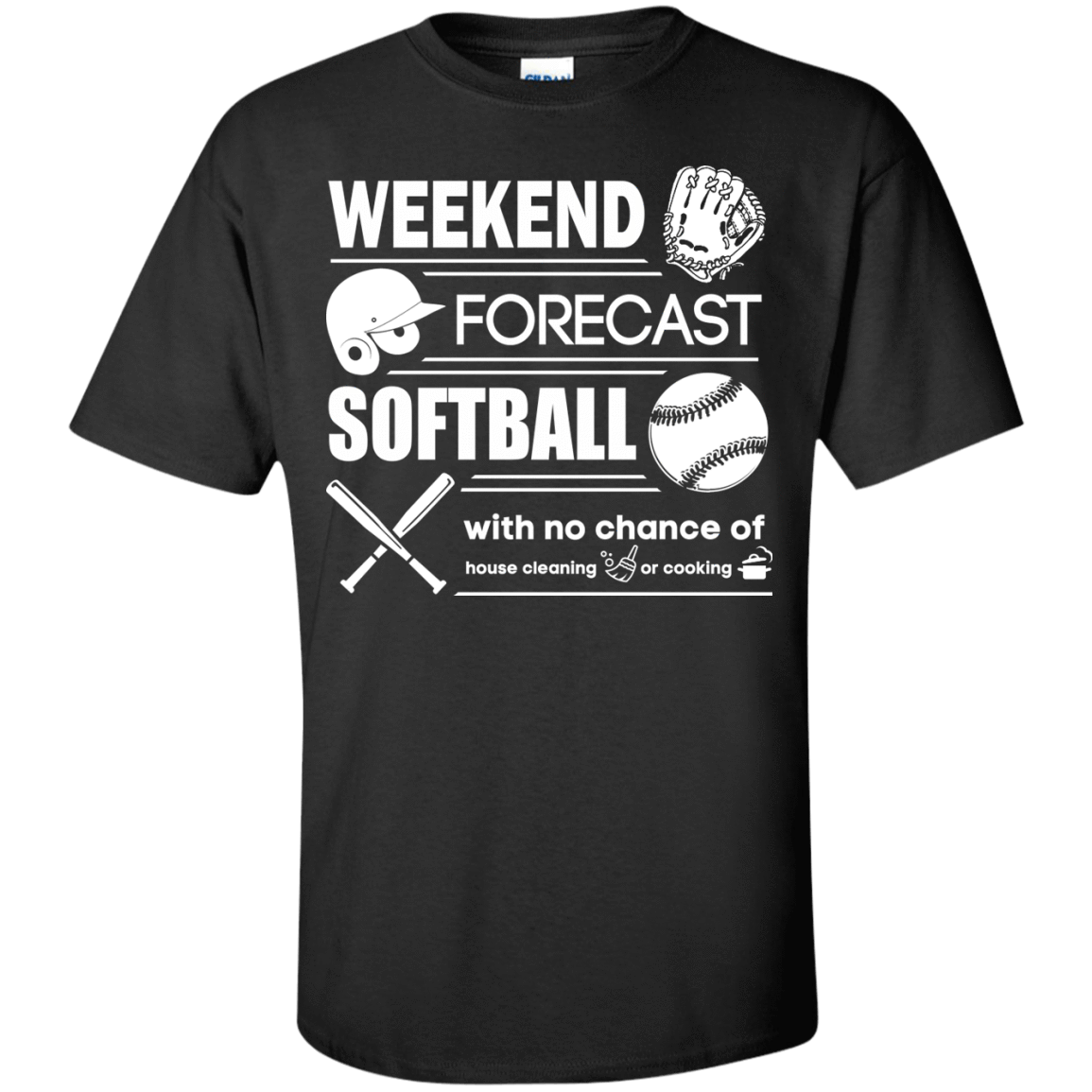 WEEKEND FORECAST SOFTBALL-T-Shirt & Hoodie-Classic T-Shirt-Black