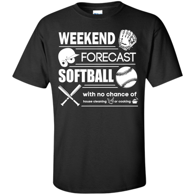 WEEKEND FORECAST SOFTBALL-T-Shirt & Hoodie-Classic T-Shirt-Black