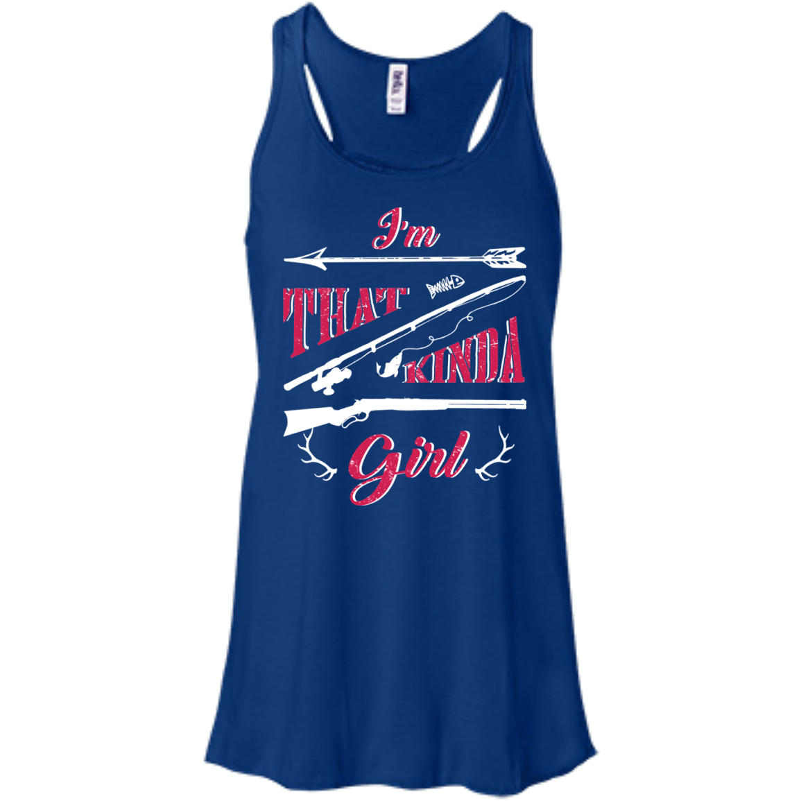I'M THAT KINDA GIRL-T-Shirt & Hoodie-Women's Flowy Racerback Tank-True Royal