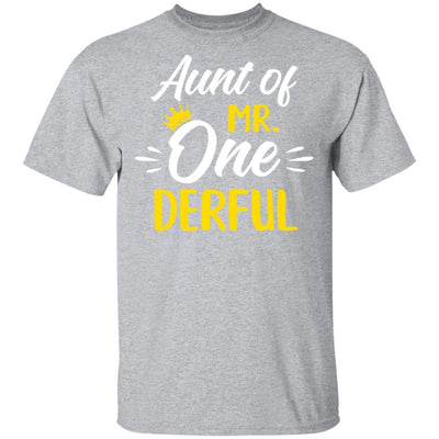 Aunt Of Mr Onederful 1st Birthday Party Costumes Gifts-T-Shirt & Hoodie-Classic T-Shirt-Sport Grey