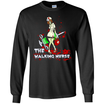 The Walking Nurse-T-Shirt & Hoodie-Long Sleeve T-Shirt-Black