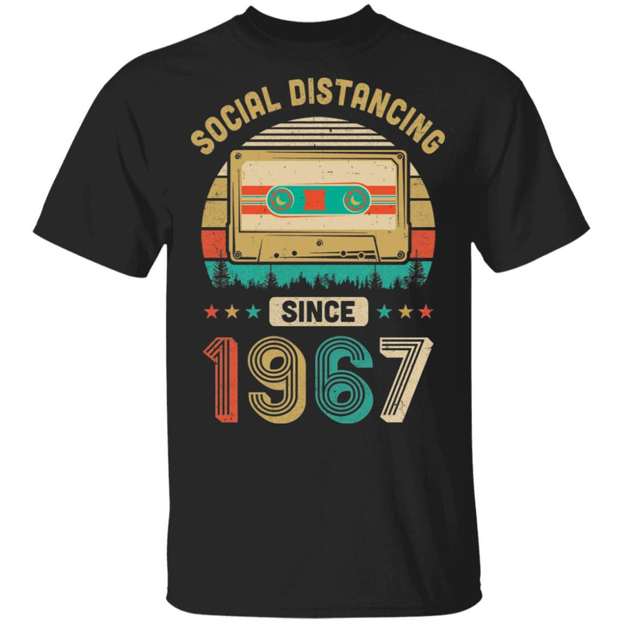 Social Distancing Since 1967 My 54th Birthday Quarantine-T-Shirt & Hoodie-Classic T-Shirt-Black