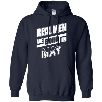 Real Men Are Born In May-T-Shirt & Hoodie-Pullover Hoodie-Navy