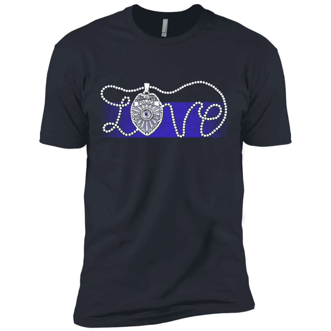 Love Thin Blue Line-T-Shirt & Hoodie-Premium T-Shirt-Indigo