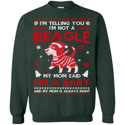 I'm Telling You I'm Not A Beagle-T-Shirt & Hoodie-Crewneck Sweatshirt-Forest Green
