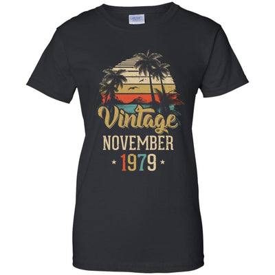 Retro Classic Vintage November 1979 42th Birthday Gift-T-Shirt & Hoodie-Women's T-Shirt-Black