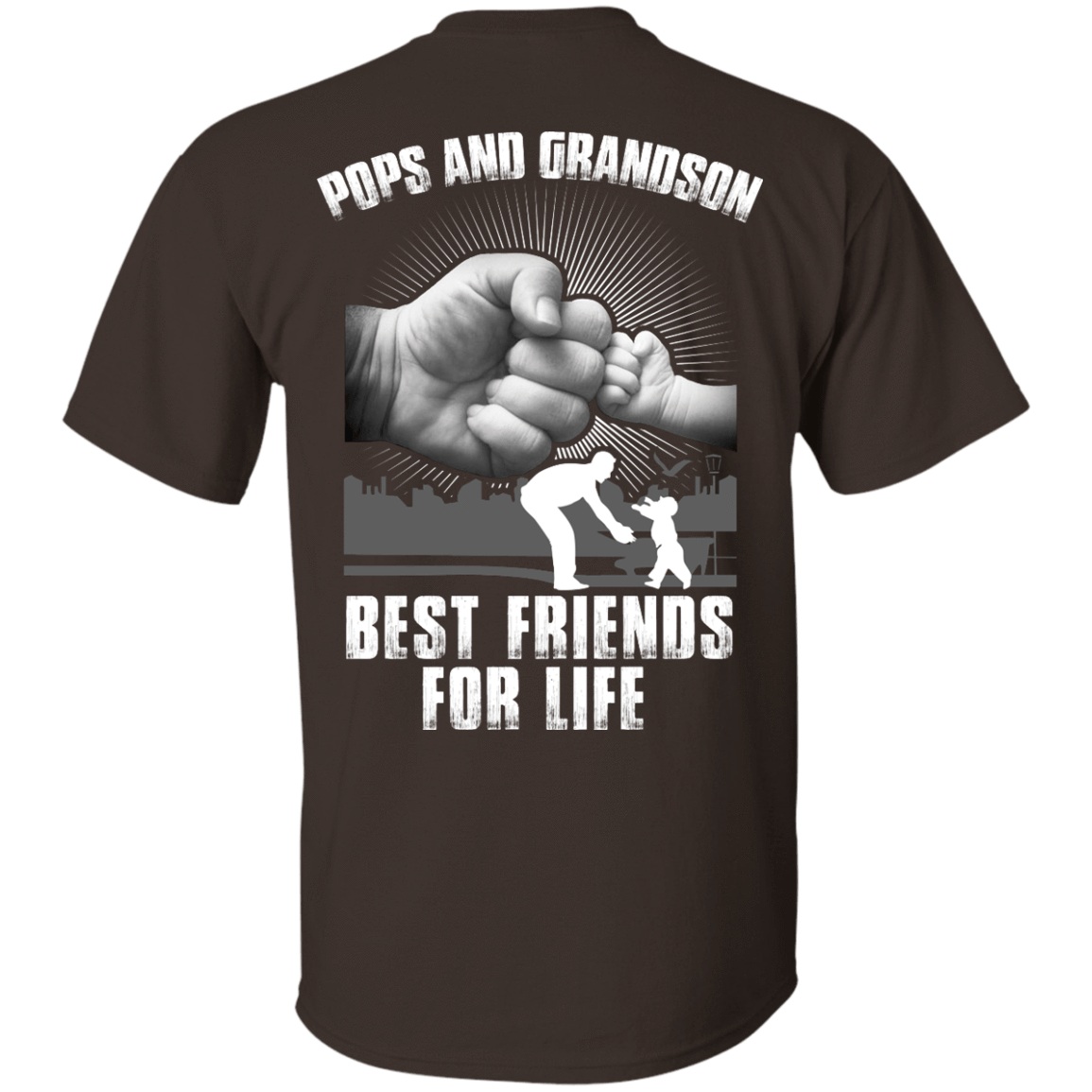 Pops And Grandson Best Friends For Life-T-Shirt & Hoodie-Classic T-Shirt-Dark Chocolate