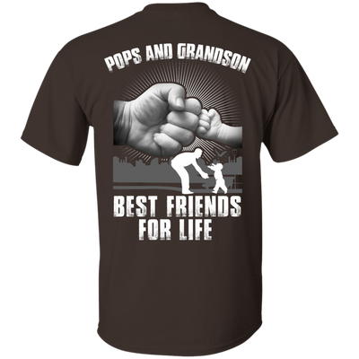 Pops And Grandson Best Friends For Life-T-Shirt & Hoodie-Classic T-Shirt-Dark Chocolate