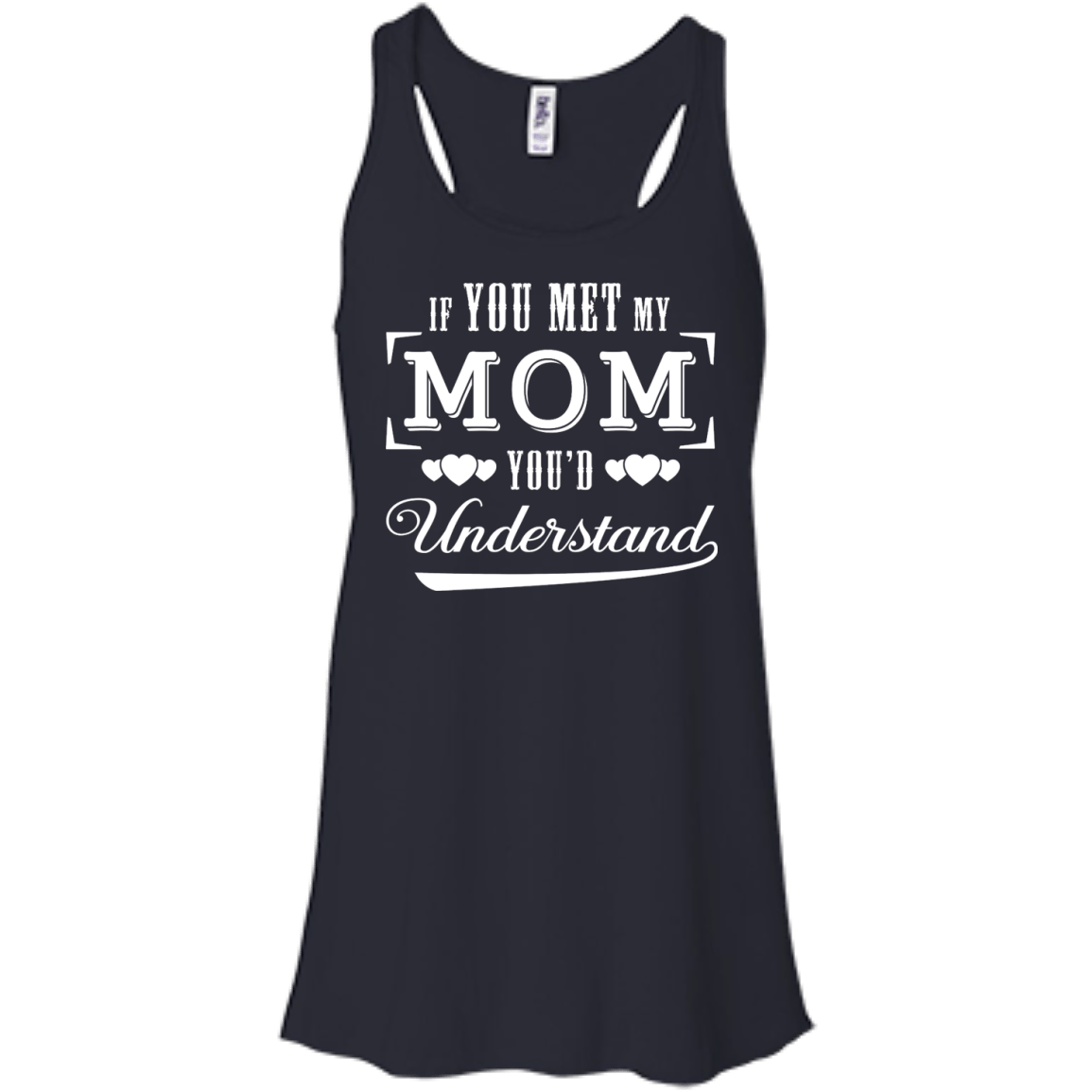 If You Meet My Mom You'd Understand-T-Shirt & Hoodie-Women's Flowy Racerback Tank-Midnight