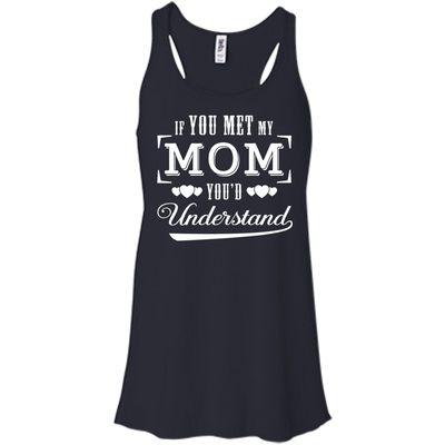 If You Meet My Mom You'd Understand-T-Shirt & Hoodie-Women's Flowy Racerback Tank-Midnight