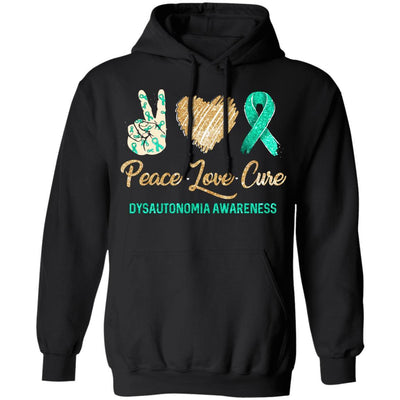 Peace Love Cure Dysautonomia Awareness-T-Shirt & Hoodie-Pullover Hoodie-Black
