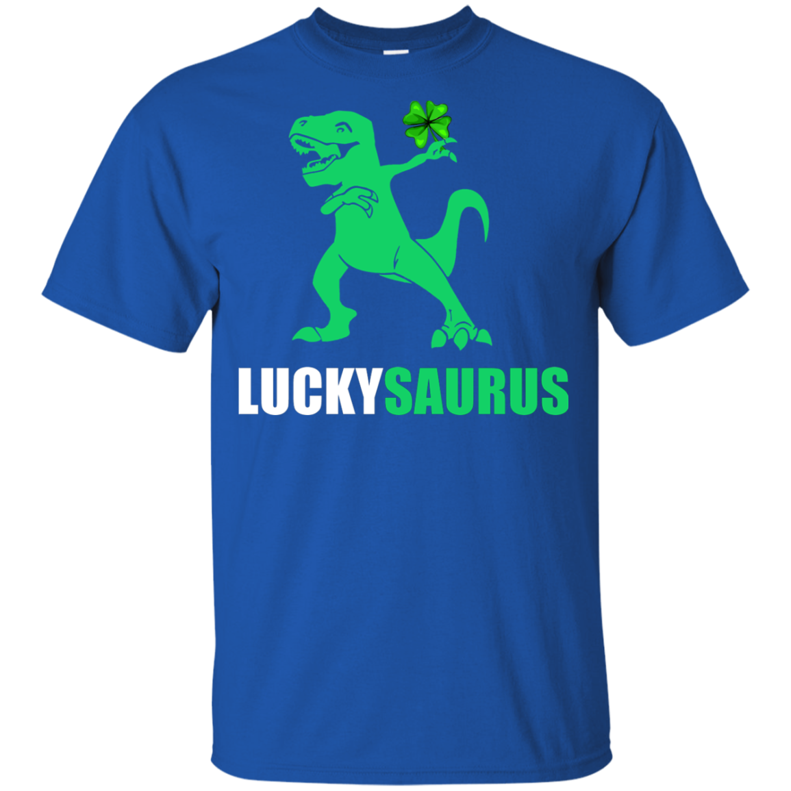 Irish Dinosaur Leprechaun St Patricks Day Luckysaurus Youth-Youth Shirt-Youth T-Shirt-Royal