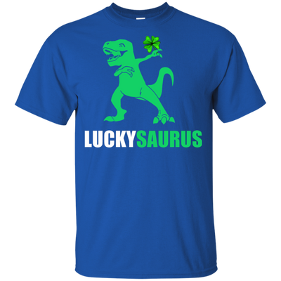 Irish Dinosaur Leprechaun St Patricks Day Luckysaurus Youth-Youth Shirt-Youth T-Shirt-Royal