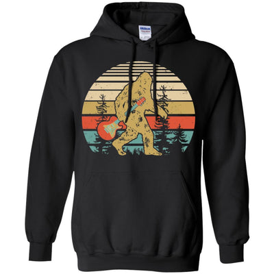 Vintage Bigfoot Electric Guitar-T-Shirt & Hoodie-Pullover Hoodie-Black