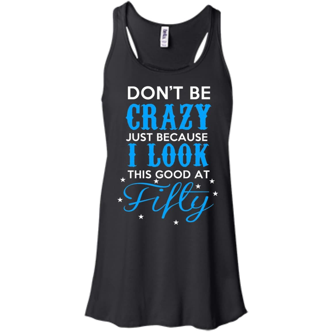 GOOT AT FIFTY-T-Shirt & Hoodie-Women's Flowy Racerback Tank-Black
