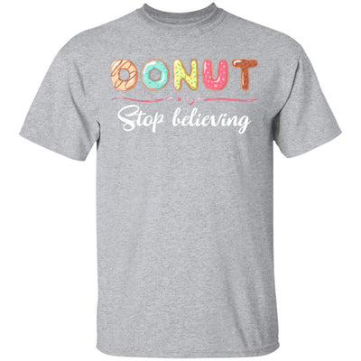 Donut Stop Believing Funny Donut Gifts For Women-T-Shirt & Hoodie-Classic T-Shirt-Sport Grey