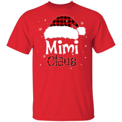 Santa Mimi Claus Red Plaid Family Pajamas Christmas Gift-T-Shirt & Sweatshirt-Classic T-Shirt-Red