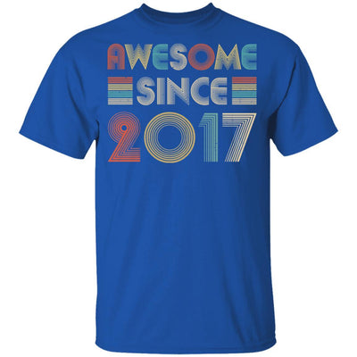 Awesome Since 2017 4th Birthday Gifts Youth-Youth Shirt-Youth T-Shirt-Royal