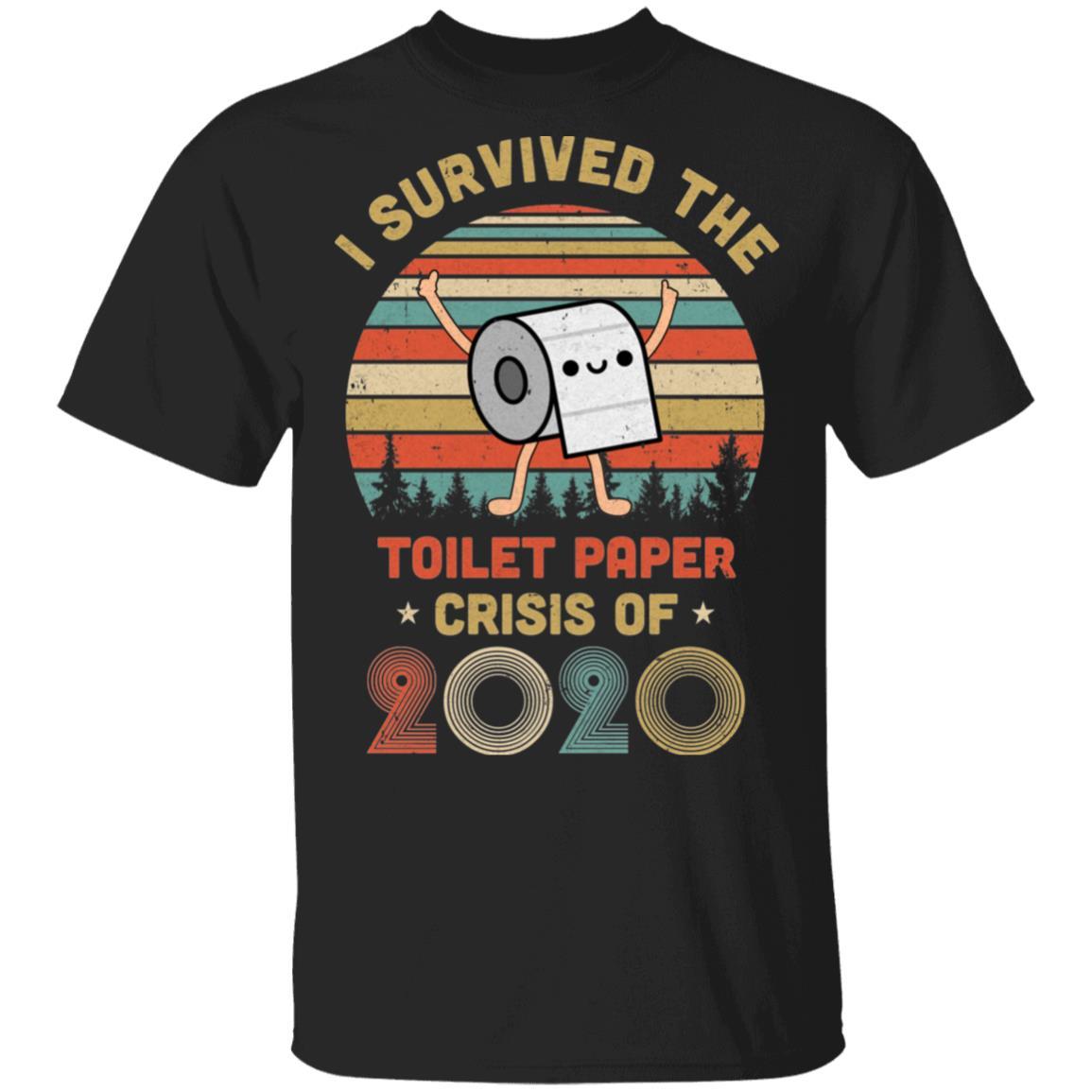I Survived The Toilet Paper Crisis Of 2020 Vintage-T-Shirt & Hoodie-Classic T-Shirt-Black