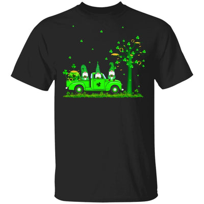 Irish Three Green Gnome Truck Shamrock St Patricks Day Gift-T-Shirt & Hoodie-Classic T-Shirt-Black