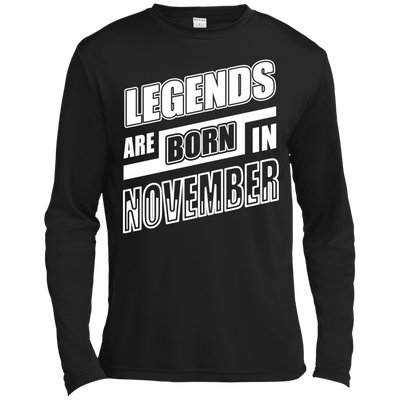 Legends are born in NOVEMBER-T-Shirt & Hoodie-Long Sleeve T-Shirt-Black