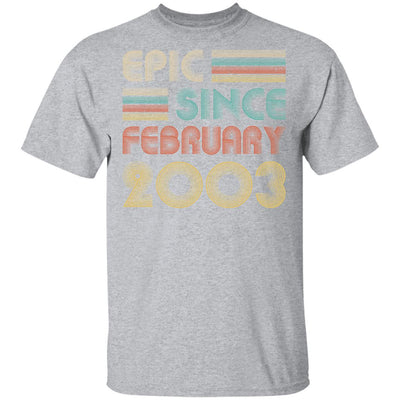 Epic Since February 2003 Vintage 18th Birthday Gifts-T-Shirt & Hoodie-Classic T-Shirt-Sport Grey