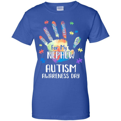 Support Autism Awareness For My Nephew Puzzle Gift-T-Shirt & Hoodie-Women's T-Shirt-Royal