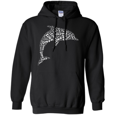 I Love Dolphin-T-Shirt & Hoodie-Pullover Hoodie-Black