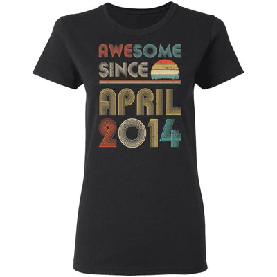 Awesome Since April 2014 Vintage 7th Birthday Gifts Youth-Youth Shirt-Women's T-Shirt-Black