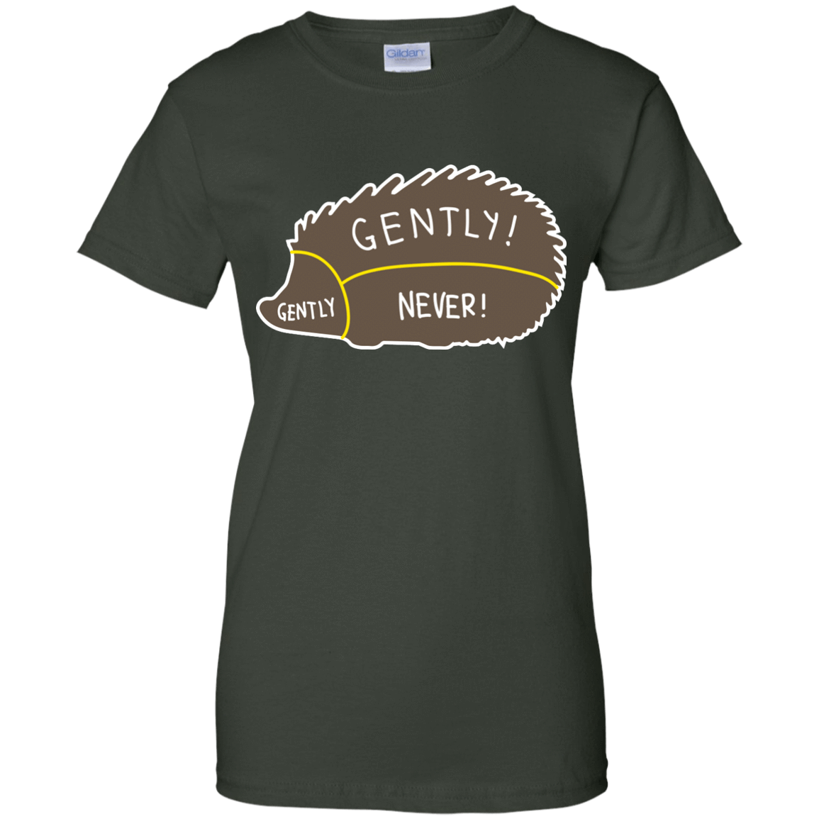 Proper way to pet a Hedgehog lover-T-Shirt & Hoodie-Women's T-Shirt-Forest Green