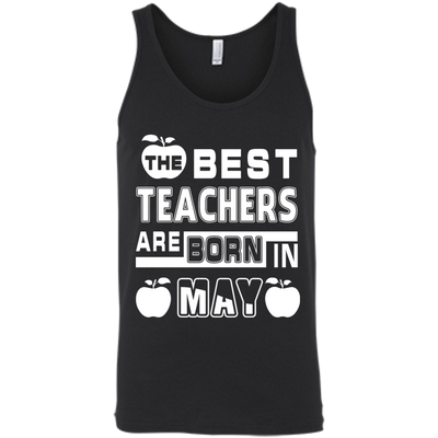 The Best Teachers Are Born In May-T-Shirt & Hoodie-Unisex Tank-Black