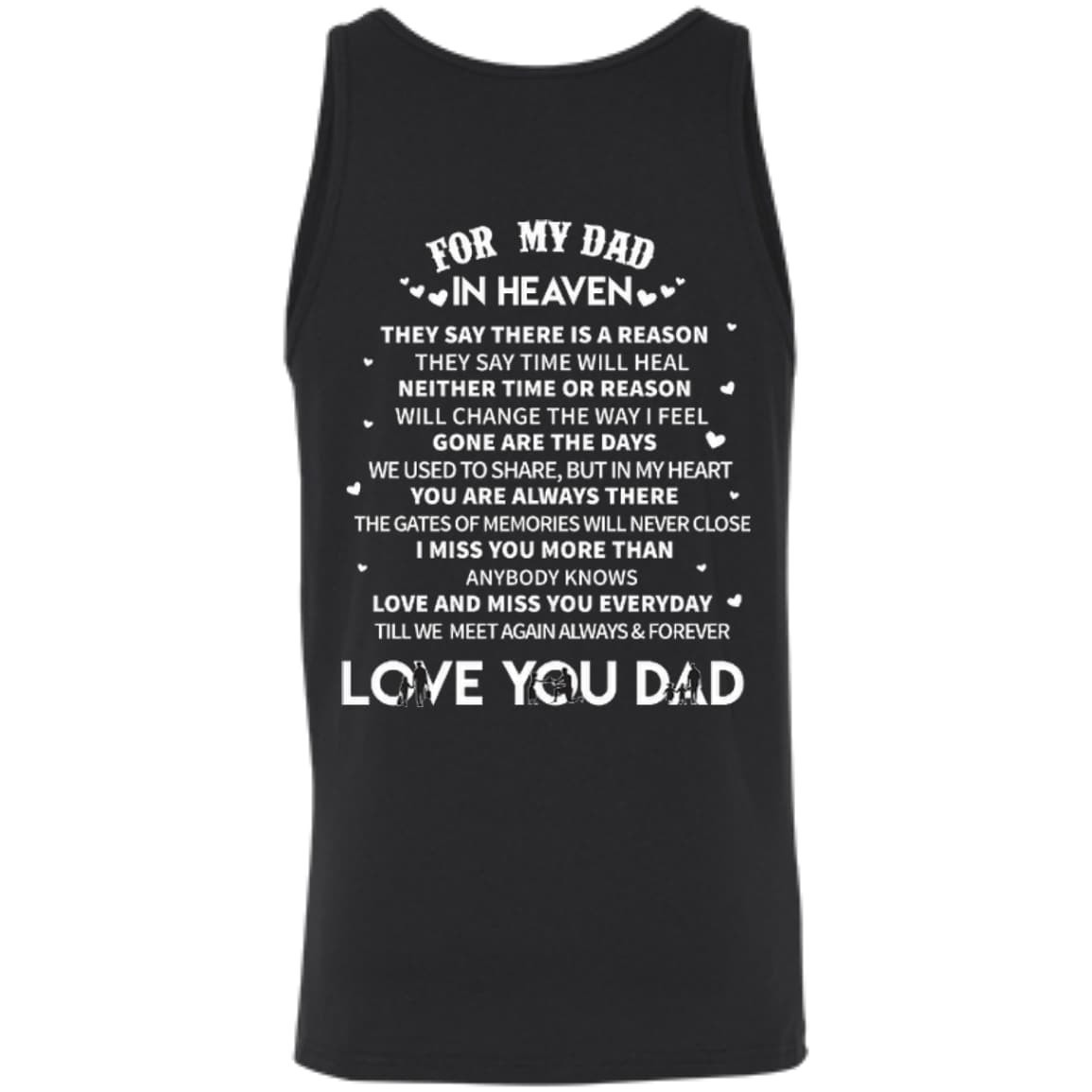 For My Dad In Heaven-T-Shirt & Hoodie-Unisex Tank-Black