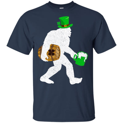 Shamrock Irish Drunk Bigfoot St Patrick's Day-T-Shirt & Hoodie-Classic T-Shirt-Navy
