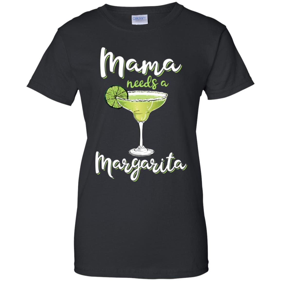 Mama Needs a Margarita Mother's Day Gift-T-Shirt & Tank Top-Women's T-Shirt-Black