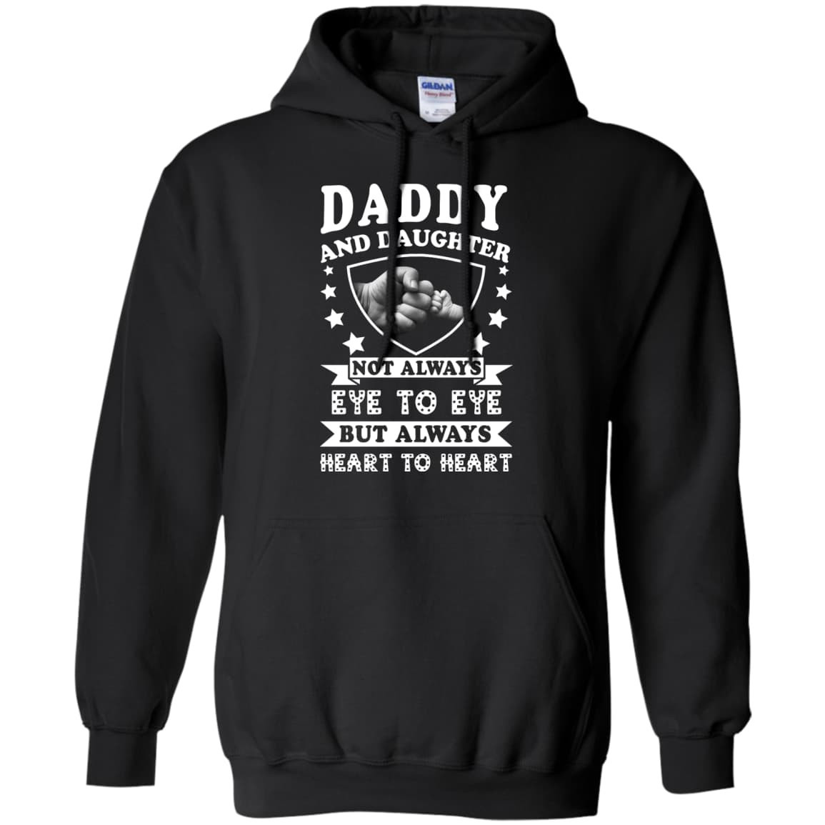 Daddy And Daughter Not Always Eye To Eye-T-Shirt & Hoodie-Pullover Hoodie-Black