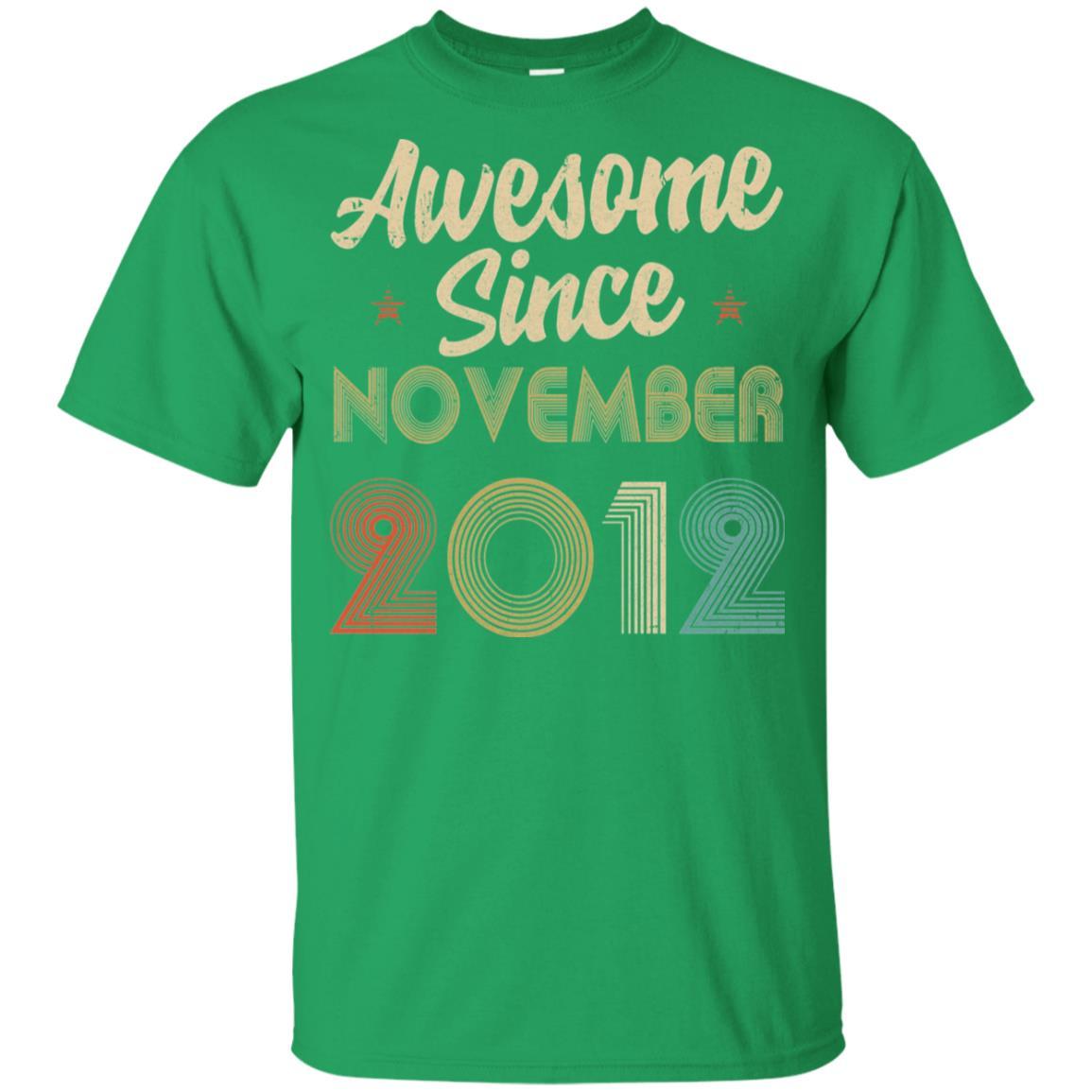 Awesome Since November 2012 Vintage 9th Birthday Gifts Youth-Youth Shirt-Youth T-Shirt-Irish Green
