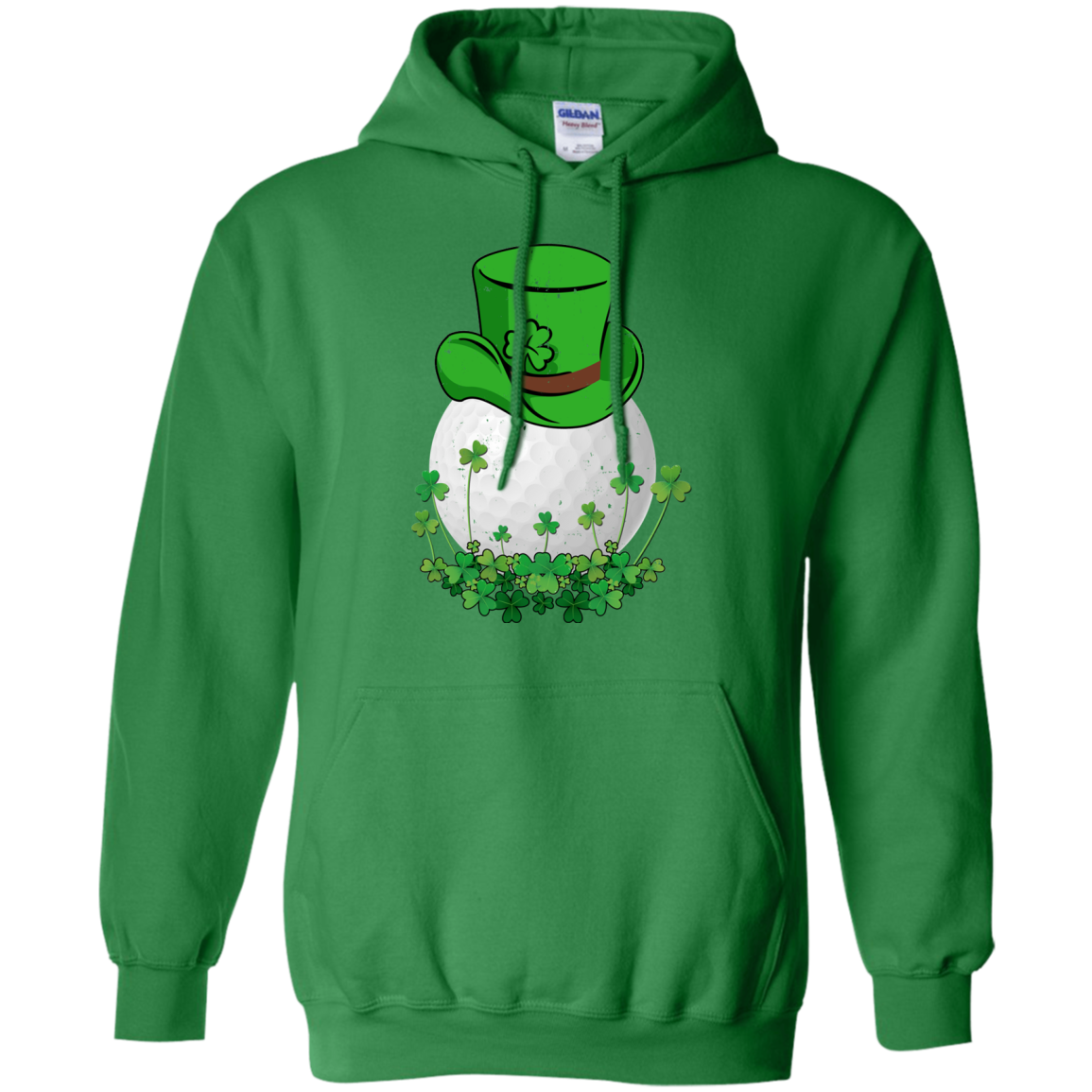 Shamrock Golf Leprechaun St Patricks Day-T-Shirt & Hoodie-Pullover Hoodie-Irish Green