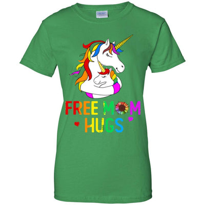 Free Mom Hugs LGBT Gay Unicorn-T-Shirt & Hoodie-Women's T-Shirt-Irish Green