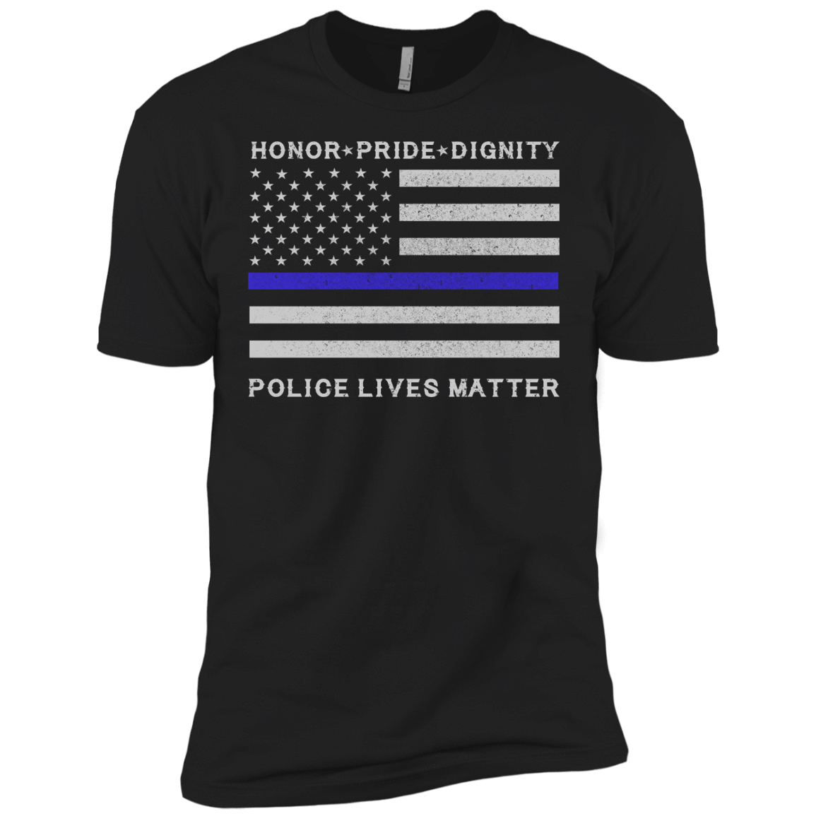 Police Lives Matter Honor Pride Dignity-T-Shirt & Hoodie-Premium T-Shirt-Black