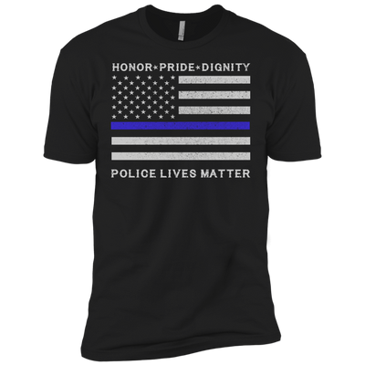 Police Lives Matter Honor Pride Dignity-T-Shirt & Hoodie-Premium T-Shirt-Black