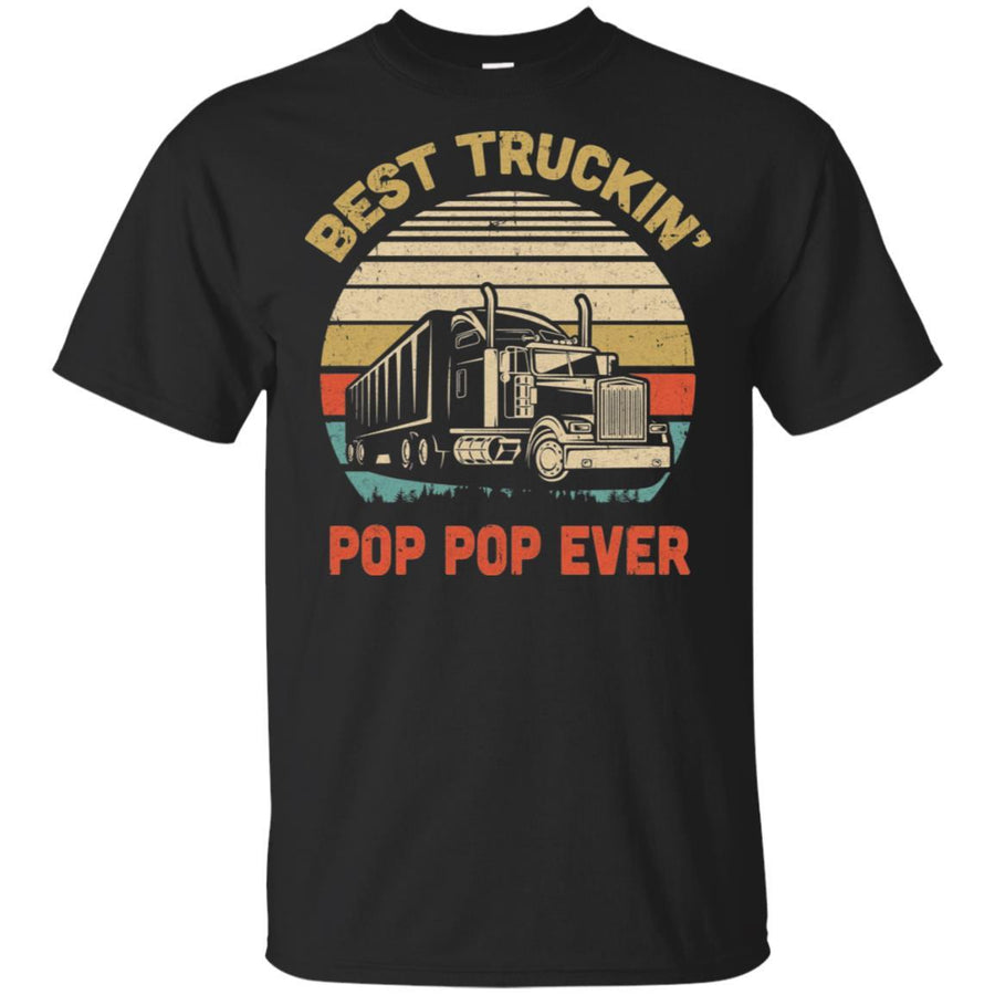 Vintage Best Truckin' Pop Pop Ever Fathers Day Gift-T-Shirt & Hoodie-Classic T-Shirt-Black