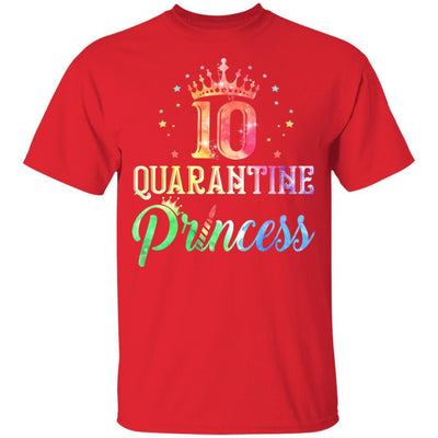 10 Quarantine Princess Happy Birthday Youth-Youth Shirt-Youth T-Shirt-Red