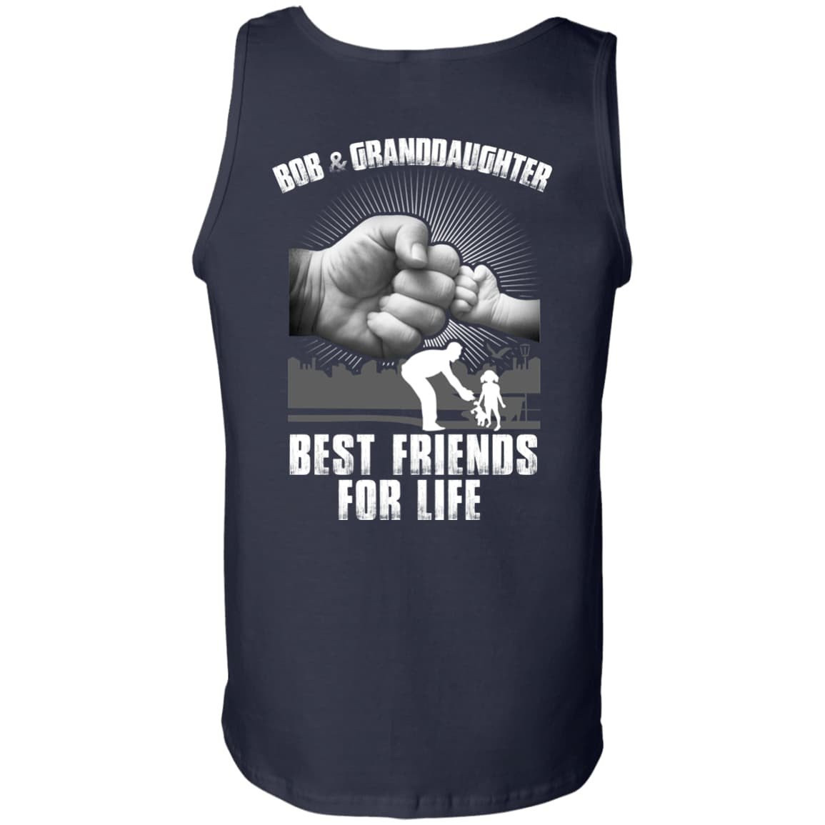 Bob And Granddaughter Best Friends For Life-T-Shirt & Hoodie-Unisex Tank-Navy