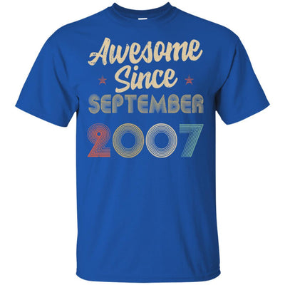 Awesome Since September 2007 Vintage 14th Birthday Gifts-T-Shirt & Hoodie-Classic T-Shirt-Royal