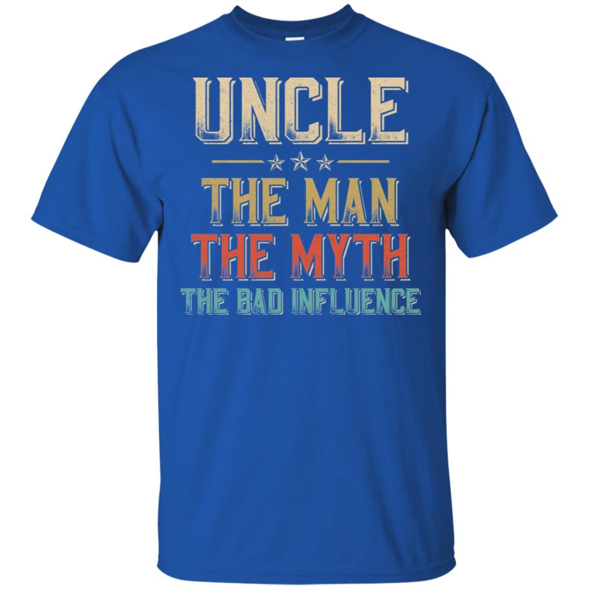 Vintage Uncle The Man The Myth The Bad Influence-T-Shirt & Hoodie-Classic T-Shirt-Royal