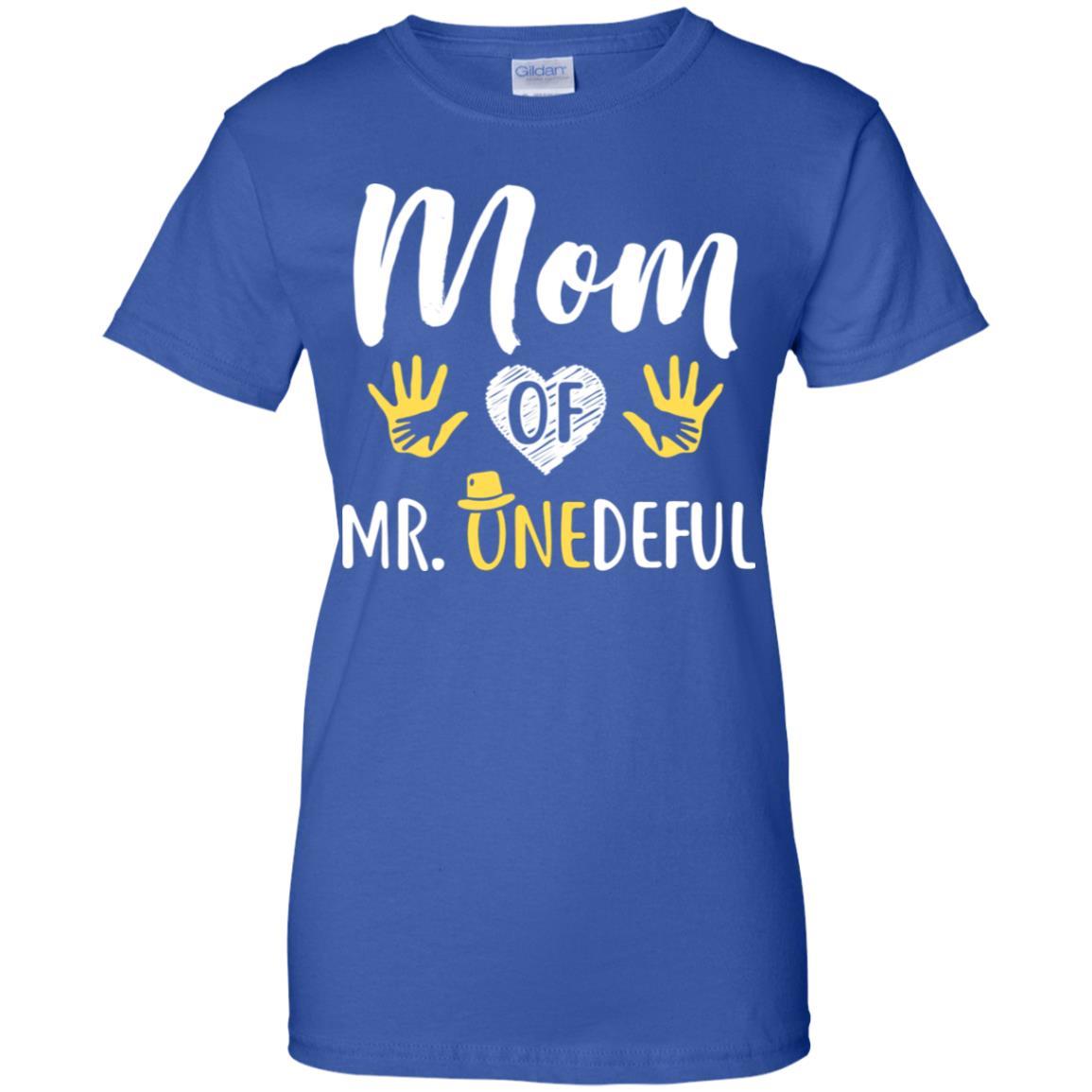Funny Mom Of Mr. Onederful Wonderful 1st Birthday Boy-T-Shirt & Hoodie-Women's T-Shirt-Royal