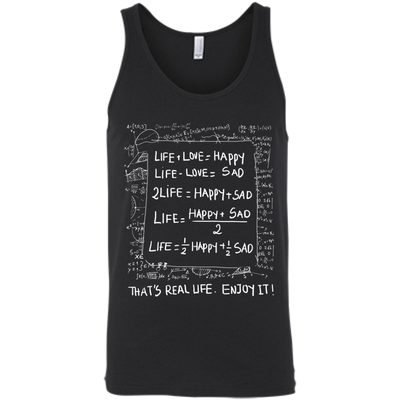Life Love Happy Sad - Mathematics Of Life-T-Shirt & Hoodie-Unisex Tank-Black