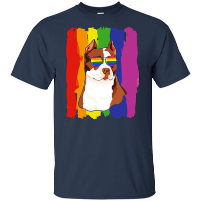 Funny Pit bull LGBT LGBT Pride Gifts-T-Shirt & Hoodie-Classic T-Shirt-Navy